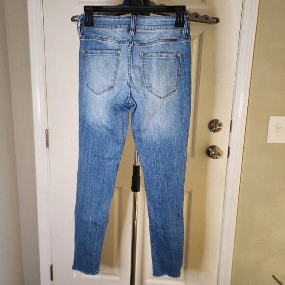 KanCan Florence Mid Rise Super Skinny Jeans Sz 3/25 Distressed Blue KC7103m - Picture 5 of 9